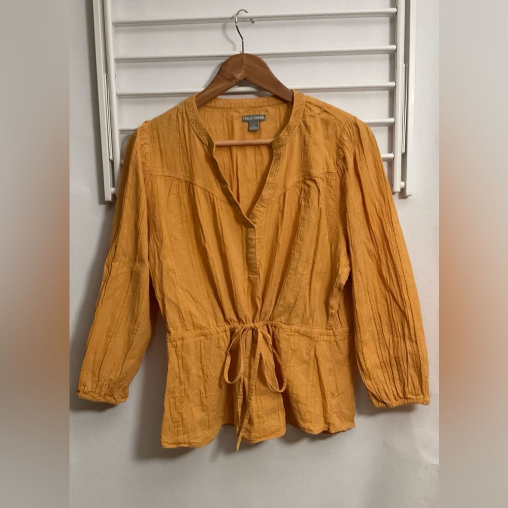 Falls Creek Women's Mustard Blouse